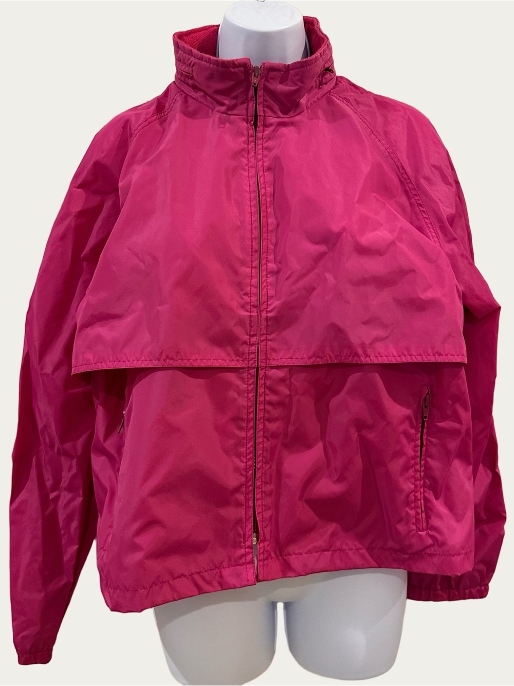 Eddie Bauer Vintage Sac Jac Windbreaker Pink Vented Jacket Women's SZ M